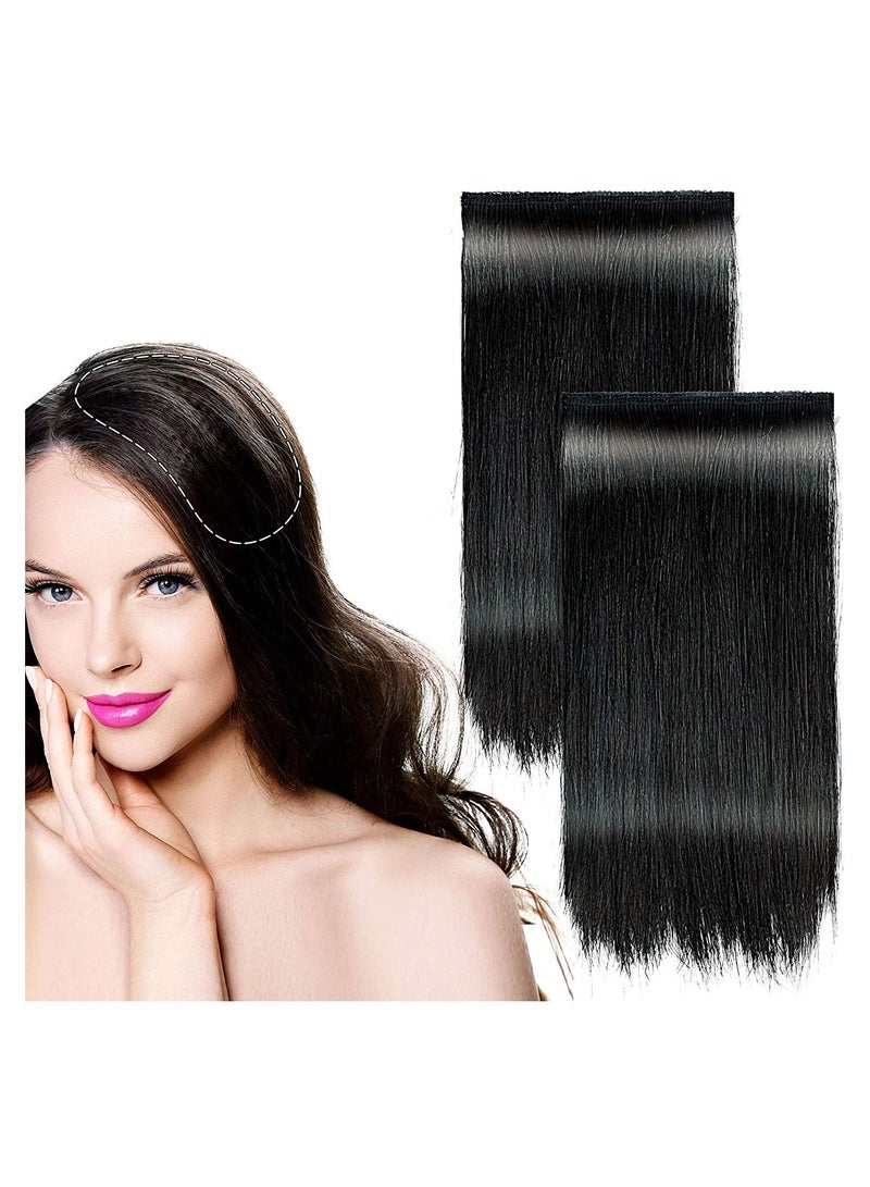 Estelle Hair Pad Wig Hair Thickening Fluffy Wig Natural Real Hair Wig Piece Pad Invisible Traceless Hairpiece Clip Extension Black - Image 1