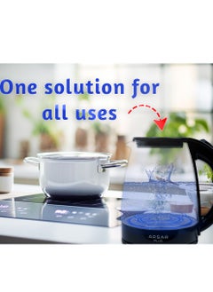 ARSAR PLUS 2 Liter Glass Body Electric Cordless Kettle with 360 Swivel Base 2200W  - Image 4