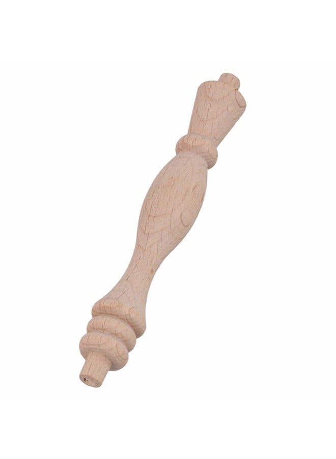 RDEXP 13.3cm Length Unpainted Wood Craft Spindles Baluster for Home Restaurant Decor Repair Decoration Set of 4 - Image 3