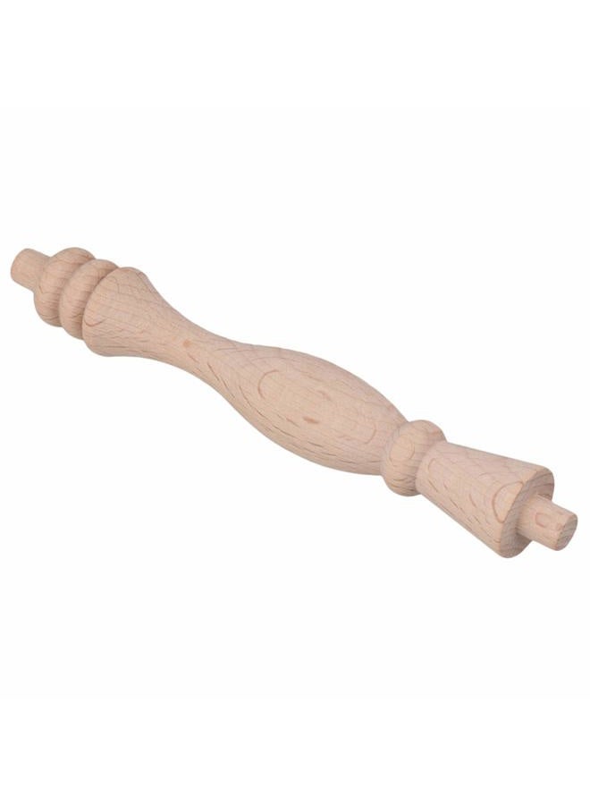 RDEXP 13.3cm Length Unpainted Wood Craft Spindles Baluster for Home Restaurant Decor Repair Decoration Set of 4 - Image 2