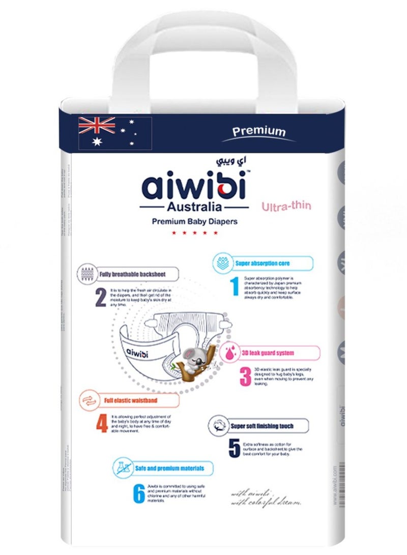 aiwibi baby diapers premium ultra thin size 3-62pcs (6-11kg) - Image 4