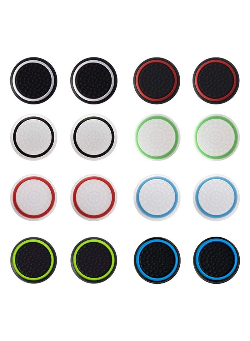 Thumb Grip Thumbstick Noctilucent Sets for Sony PS5/PS2/ PS3/PS4, Xbox 360, Xbox One Controller Thumb Grip Cover Accessory Pack of 16pcs  - Image 1