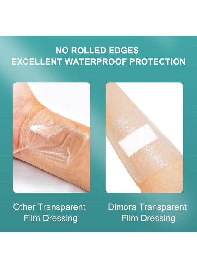 Dimora Dimora Transparent Film Dressing with Pad 50 Pack, 2.3"x2.7" Waterproof Adhesive Bandages Post Surgical Wound Cover Barrier Film - Image 2