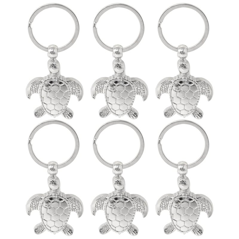 HONBAY Honbay 6PCS Metal Turtle Keychains Tortoise Keyfob Car Keyrings Bag Charm Pendant Funny Keychains for Women Men Handbags Purses Belts 