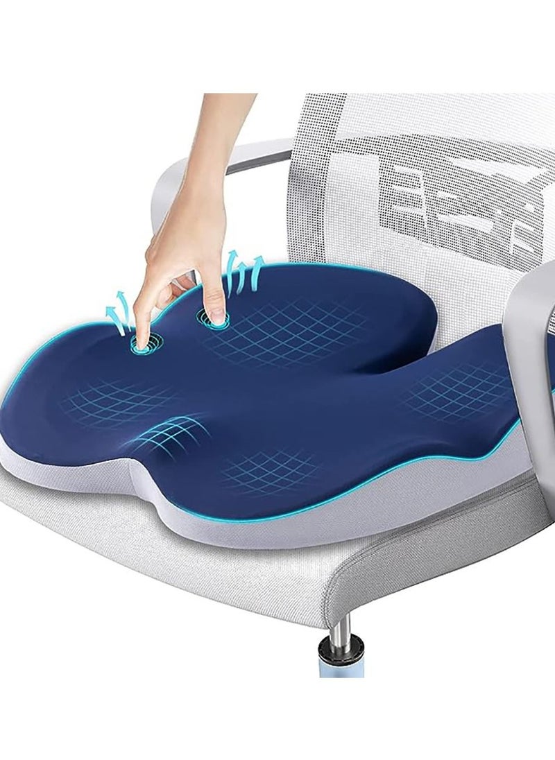 Sumkyle - Memory foam soft cushion sitting in the office  Memory Foam Seat Cushion Car Seat Cushion Office Chair Seat Cushion for for Relief Tailbone and Hip Tire, Pressure Relief on the for Office - Image 1