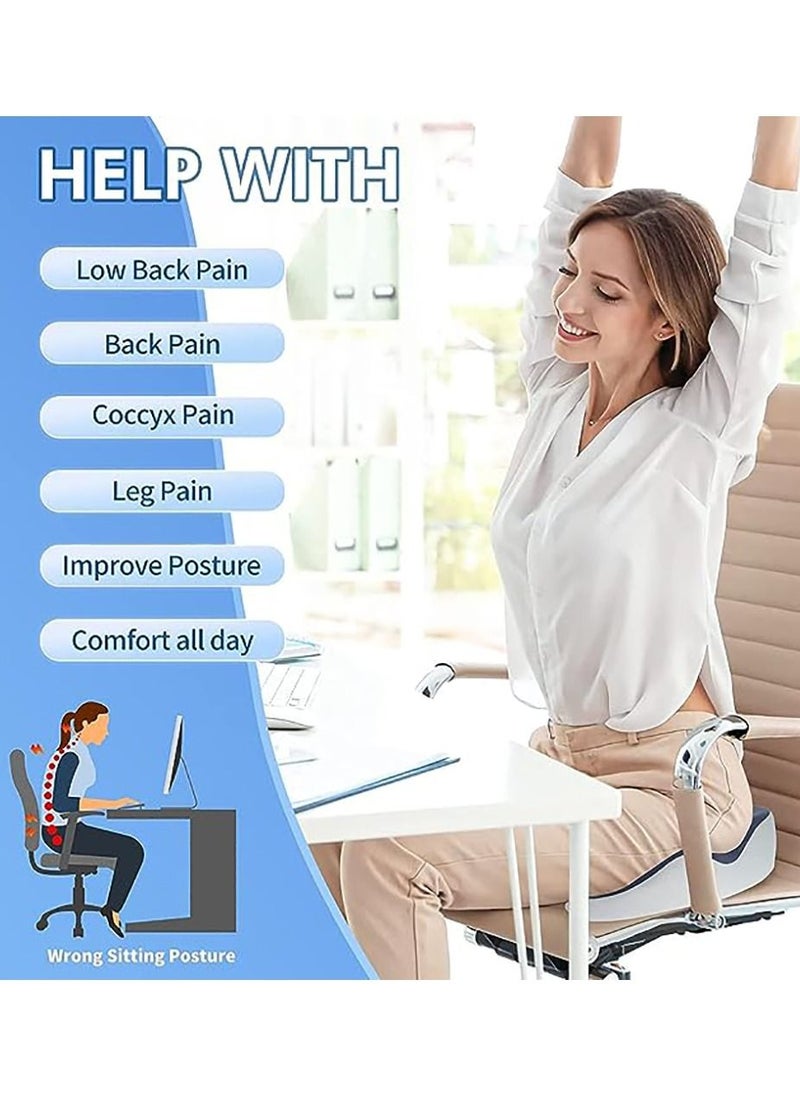 Sumkyle - Memory foam soft cushion sitting in the office  Memory Foam Seat Cushion Car Seat Cushion Office Chair Seat Cushion for for Relief Tailbone and Hip Tire, Pressure Relief on the for Office - Image 1