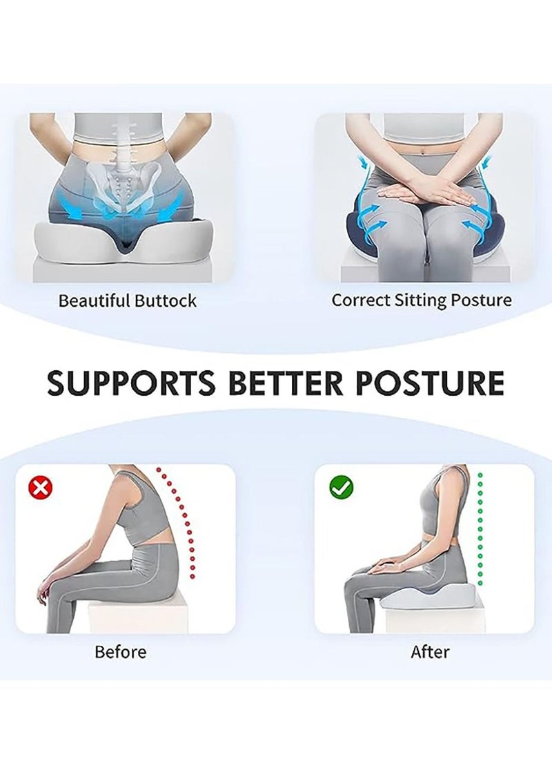 Sumkyle - Memory foam soft cushion sitting in the office  Memory Foam Seat Cushion Car Seat Cushion Office Chair Seat Cushion for for Relief Tailbone and Hip Tire, Pressure Relief on the for Office - Image 1