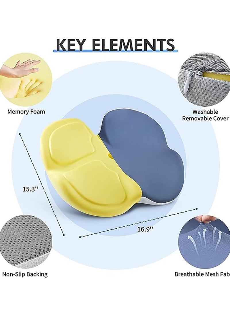 Sumkyle - Memory foam soft cushion sitting in the office  Memory Foam Seat Cushion Car Seat Cushion Office Chair Seat Cushion for for Relief Tailbone and Hip Tire, Pressure Relief on the for Office - Image 1