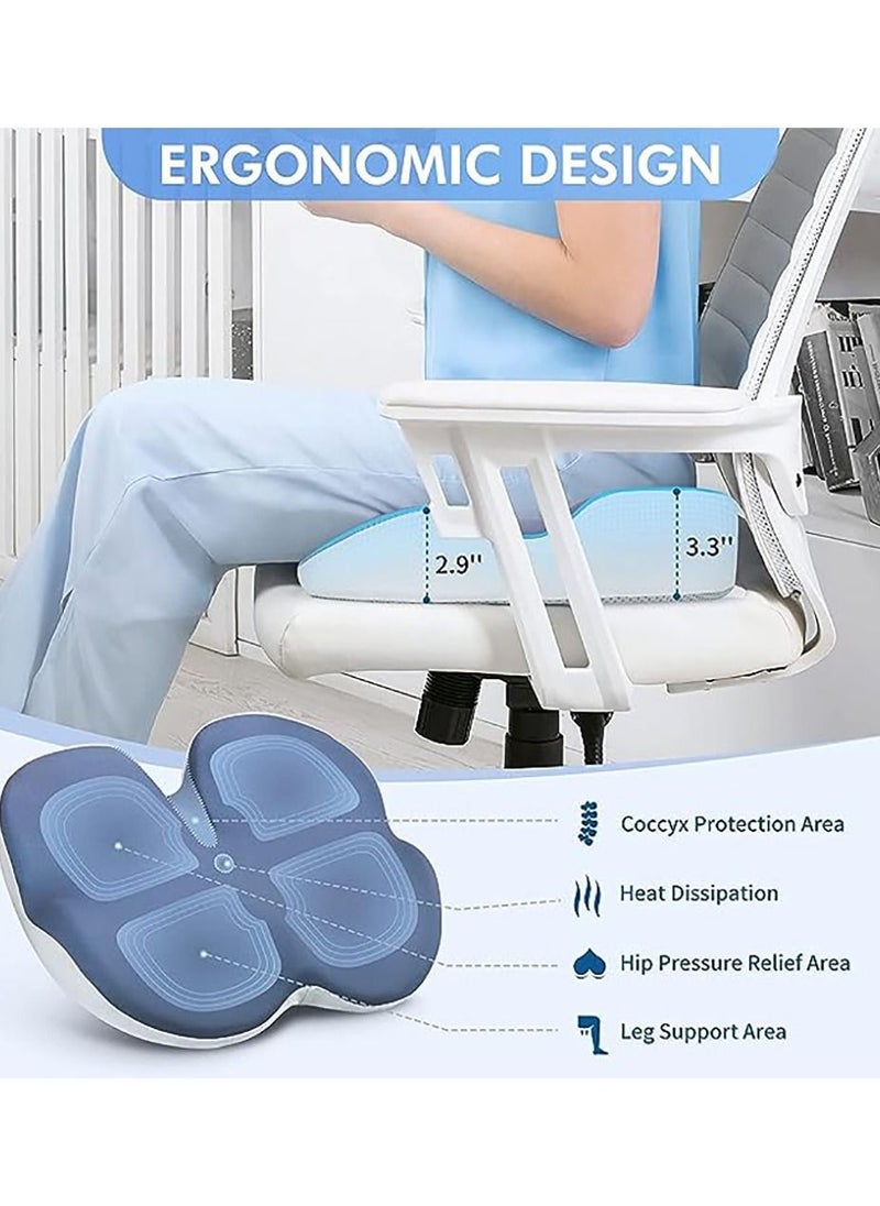 Sumkyle - Memory foam soft cushion sitting in the office  Memory Foam Seat Cushion Car Seat Cushion Office Chair Seat Cushion for for Relief Tailbone and Hip Tire, Pressure Relief on the for Office - Image 1