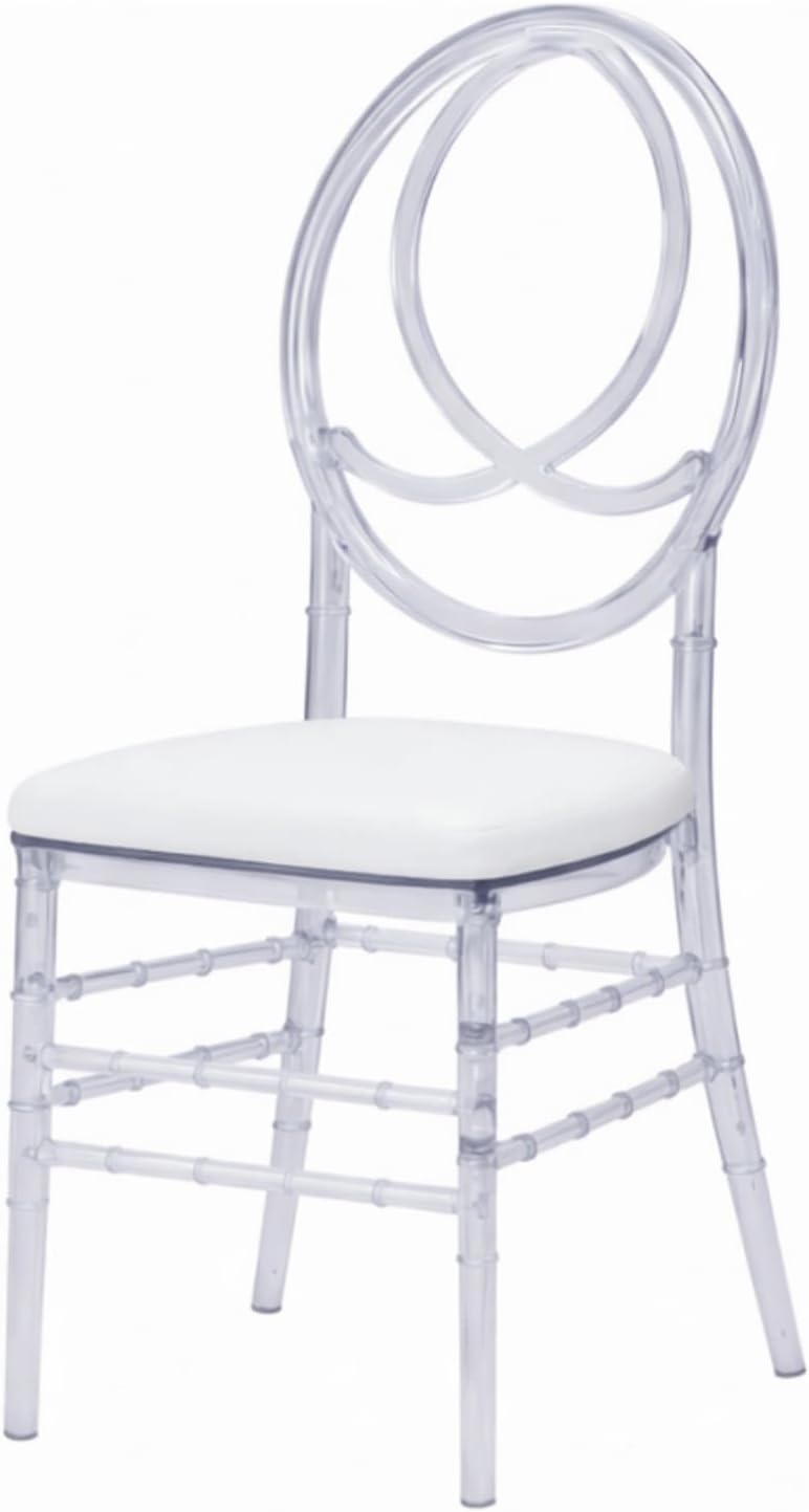Biki Acrylic Transparent Event Chair with Soft Cushion - 92.5x38.5x37cm - Lightweight 4.5KG Modern Seating for Weddings, Dining & Special Occasions | كرسي شفاف أكريليك أنيق للحفلات والمناسبات - Image 1