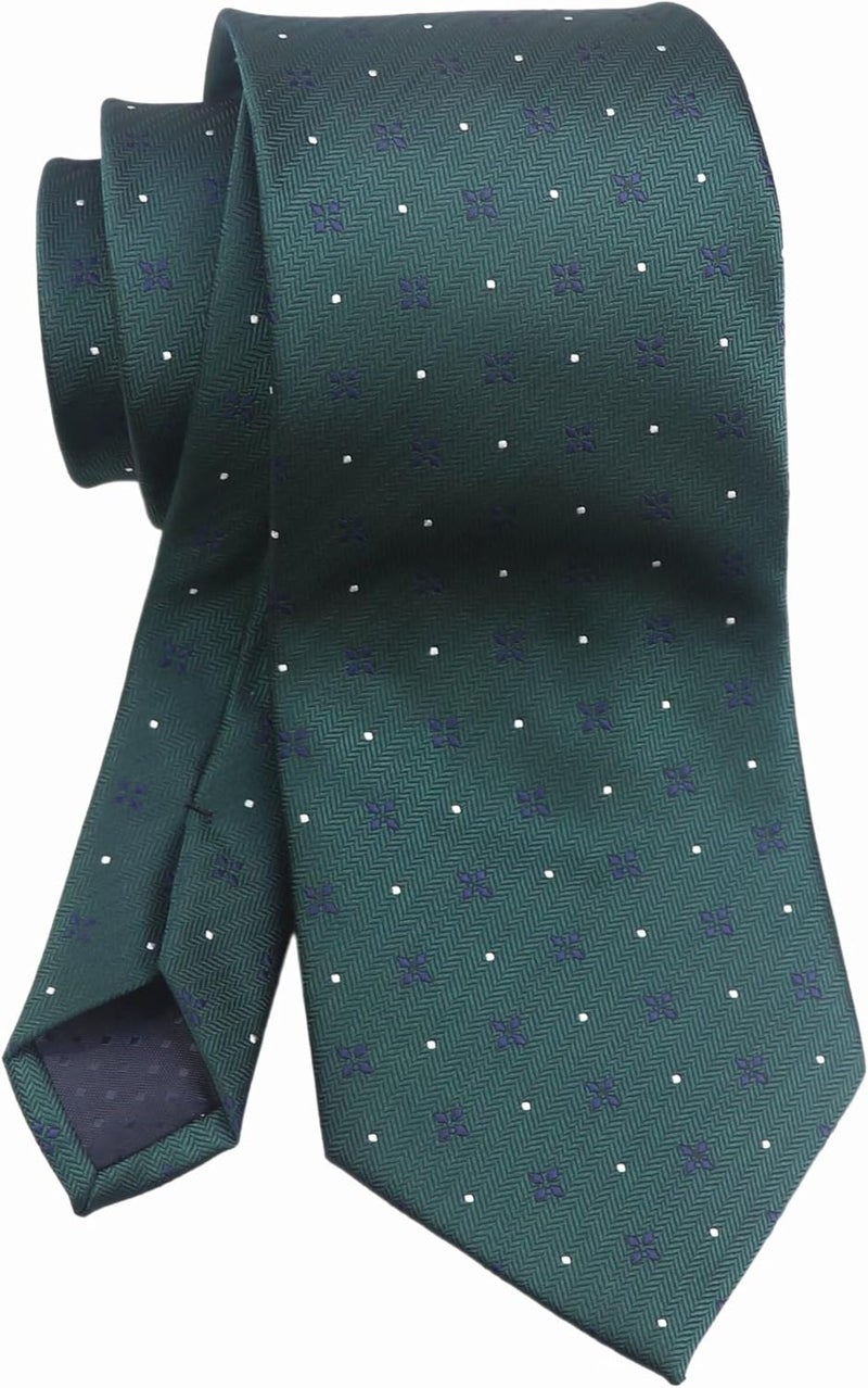 Secdtie Men's Classic Stripe Jacquard Woven Silk Tie Formal Party Suit Necktie - Image 3