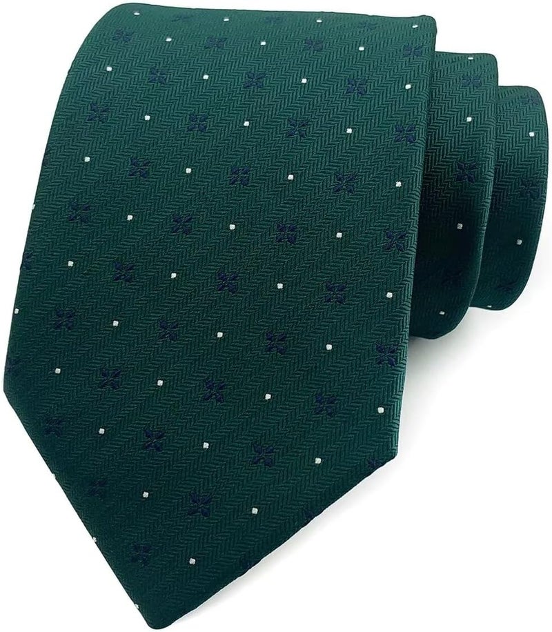 Secdtie Men's Classic Stripe Jacquard Woven Silk Tie Formal Party Suit Necktie - Image 1