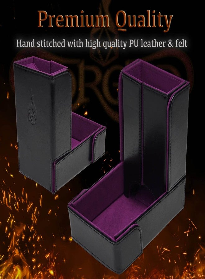 Forged Dice Co. The Keep Foldable Dice Tower with Dice Tray - Snap-Free Design - Ideal for RPG Players and Dungeon Masters - Easily Store and Transport - Purple - Image 5