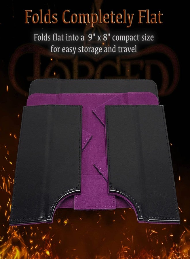 Forged Dice Co. The Keep Foldable Dice Tower with Dice Tray - Snap-Free Design - Ideal for RPG Players and Dungeon Masters - Easily Store and Transport - Purple - Image 3
