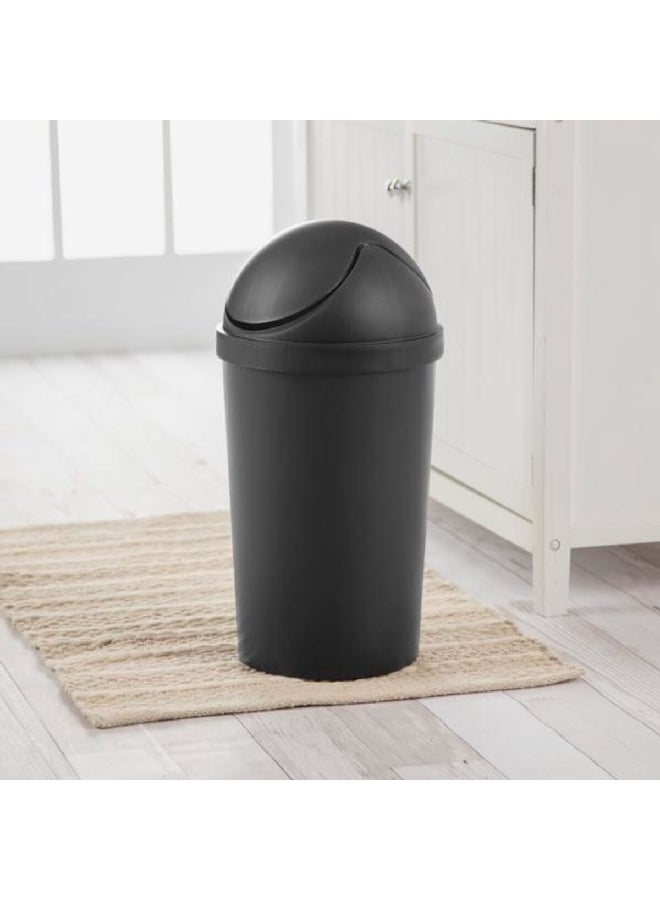 ستيريليت سلة مهملات مستديرة من البلاستيك بتصميم أنيق وعصري وخالية من مادة BPA باللون الأسود سعة 11.4 لترًا 10839006 - Image 5