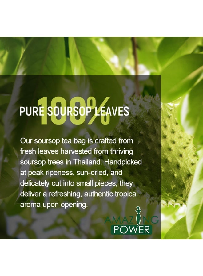 Premium 100% Pure Soursop Graviola Leaves tea,Annona muricata - Guanabana - Premium Quality 100% Pure Leaf ,1.5g*20 tea bags - Image 4
