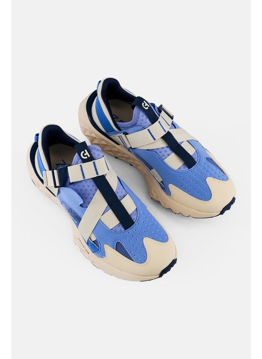 COLE HAAN Women Medium 5zg Monk Running Shoes, Dusty Blue  - Image 4