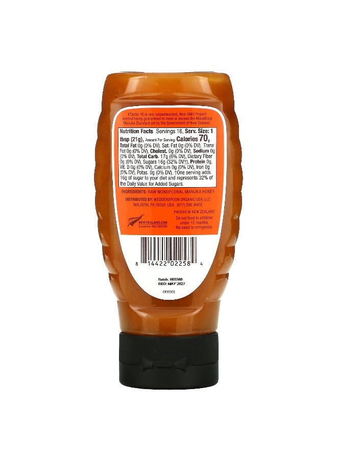 Wedderspoon Wedderspoon, Raw Monofloral Manuka Honey, KFactor 16, 12 oz (340 g)  - Image 2