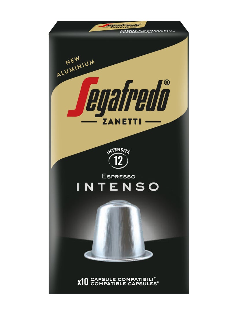 Segafredo Intenso Aluminium Nespresso Compatible Coffee Capsules 10 Capsules (51g) - Image 1