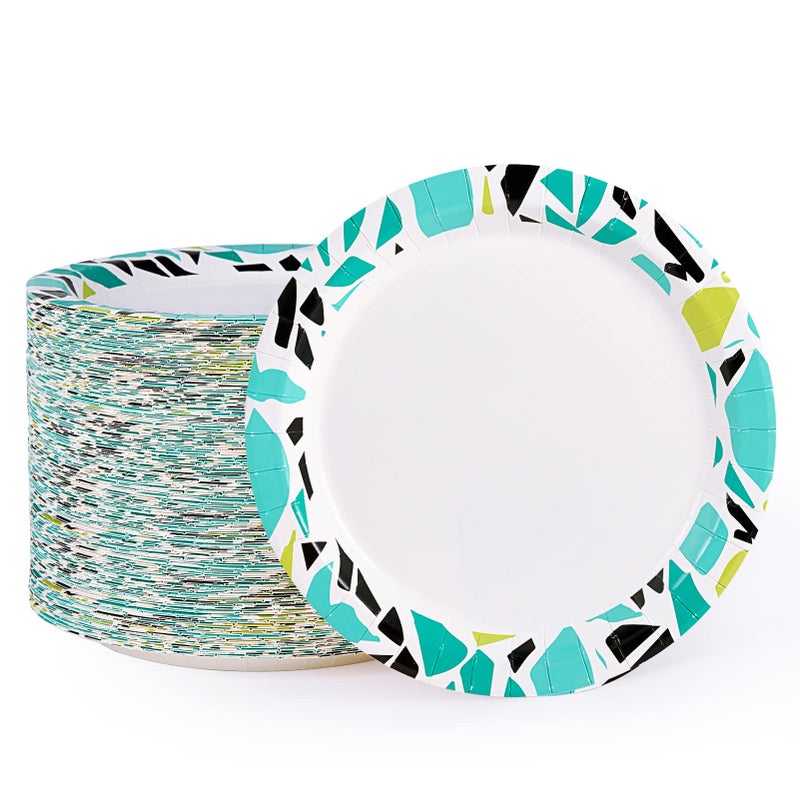 FOCUSLINE 360 Pack Paper Plates 8375 Inch Disposable Paper Plate Bulk 360 Count SoakProof  CutProof Bulk Plate for Parties Picnic and Family Gatherings