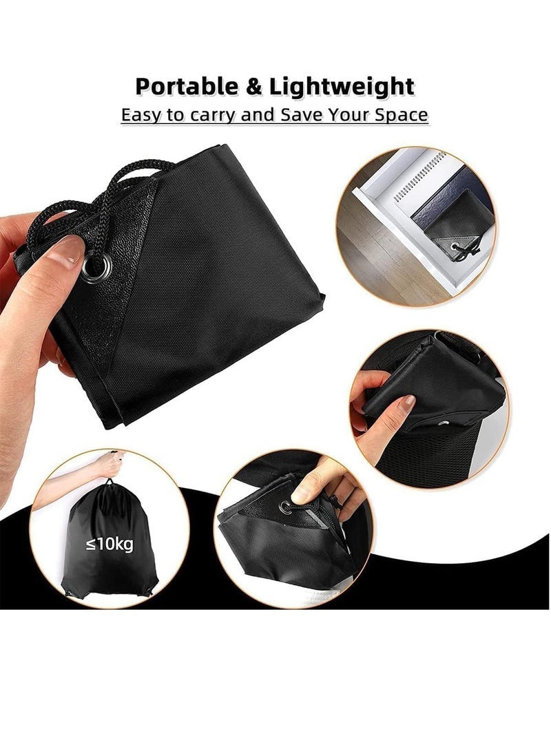 ECVV Drawstring Bags Drawstring Backpack Bulk Cinch Tote for Women Men Children Draw String Back Sack Storage Bag for Party Gym Sports Shopping(Black) - Image 4