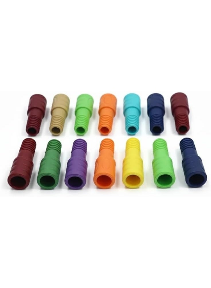 موصل مقبض المكنسة البلاستيكي متعدد الألوان والمتين - قطعة بديلة قوية وخفيفة الوزن وسهلة التركيب لتجميع مكنسة آمنة وطويلة الأمد (4 قطع) - Image 3