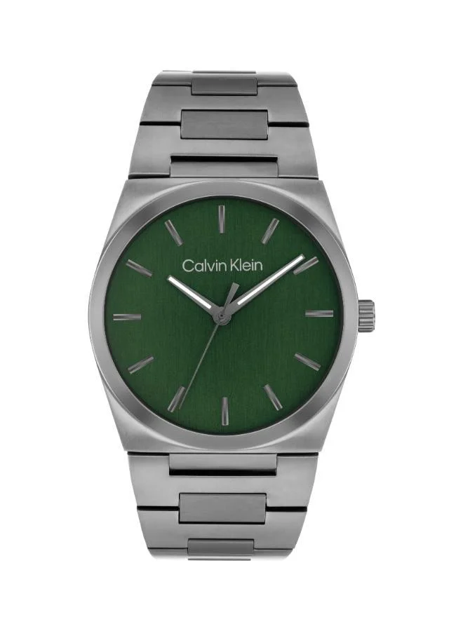 Ionic Plated Grey Steel Quartz Basic Slim Watch