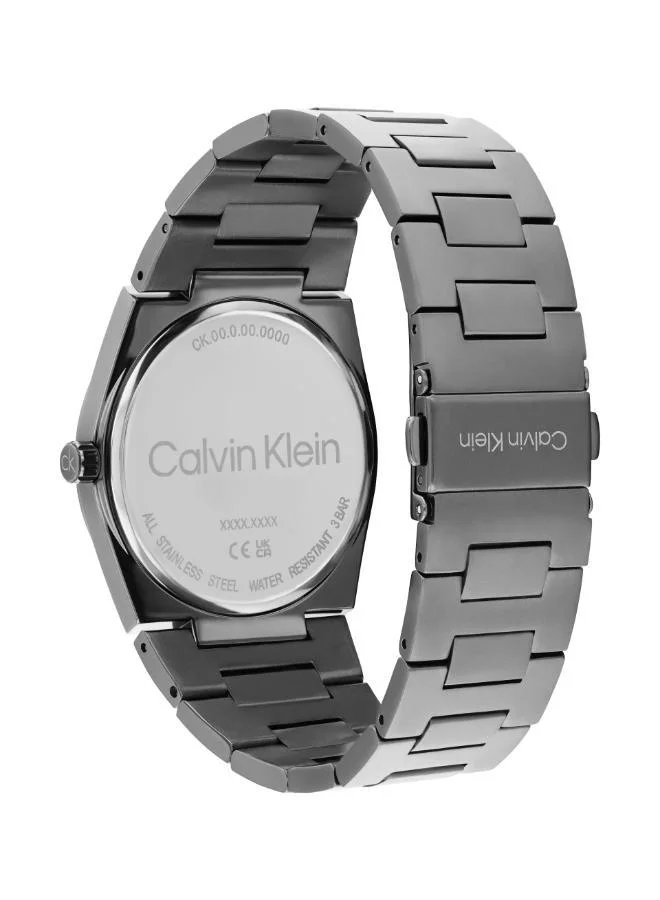 Calvin Klein  Ionic Plated Grey Steel Quartz Basic Slim Watch for Men | Best Price UAE