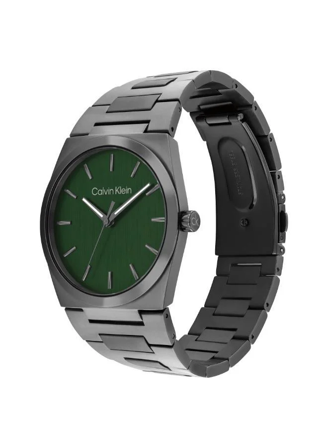 Calvin Klein  Ionic Plated Grey Steel Quartz Basic Slim Watch for Men | Best Price UAE