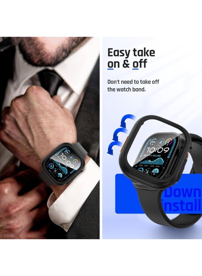 MIGOFAST Apple Watch Cover Series 11/10 Screen Protector 42mm, Hard Bumper with Tempered Glass for Apple Watch 11 Cover 42 mm Black - Image 5