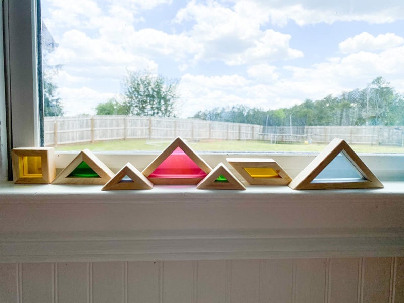 BOHS Translucent Tangram with Multilingual Activity Cards - 1 Inch Thickness - Preschool Gift - Kids Kindergarten Light Table Accessories/Window Puzzle Toys - Image 5