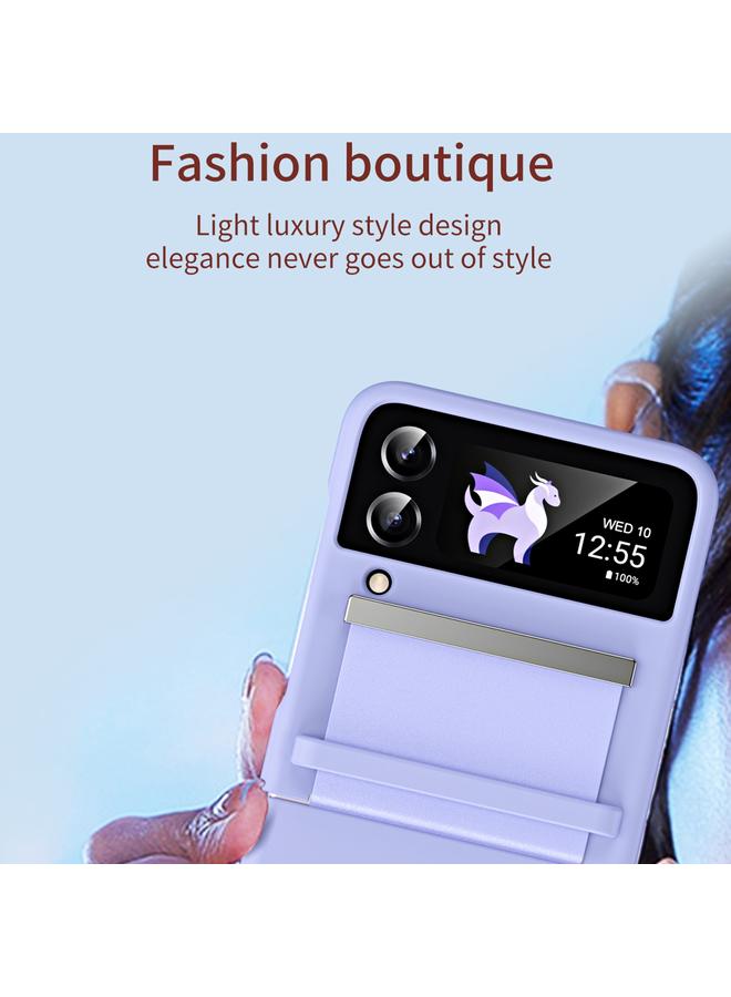 اس-توب جراب لهاتف Samsung Galaxy Flip 4 مصنوع من الجلد ومفصل مقاوم للصدمات - Image 4