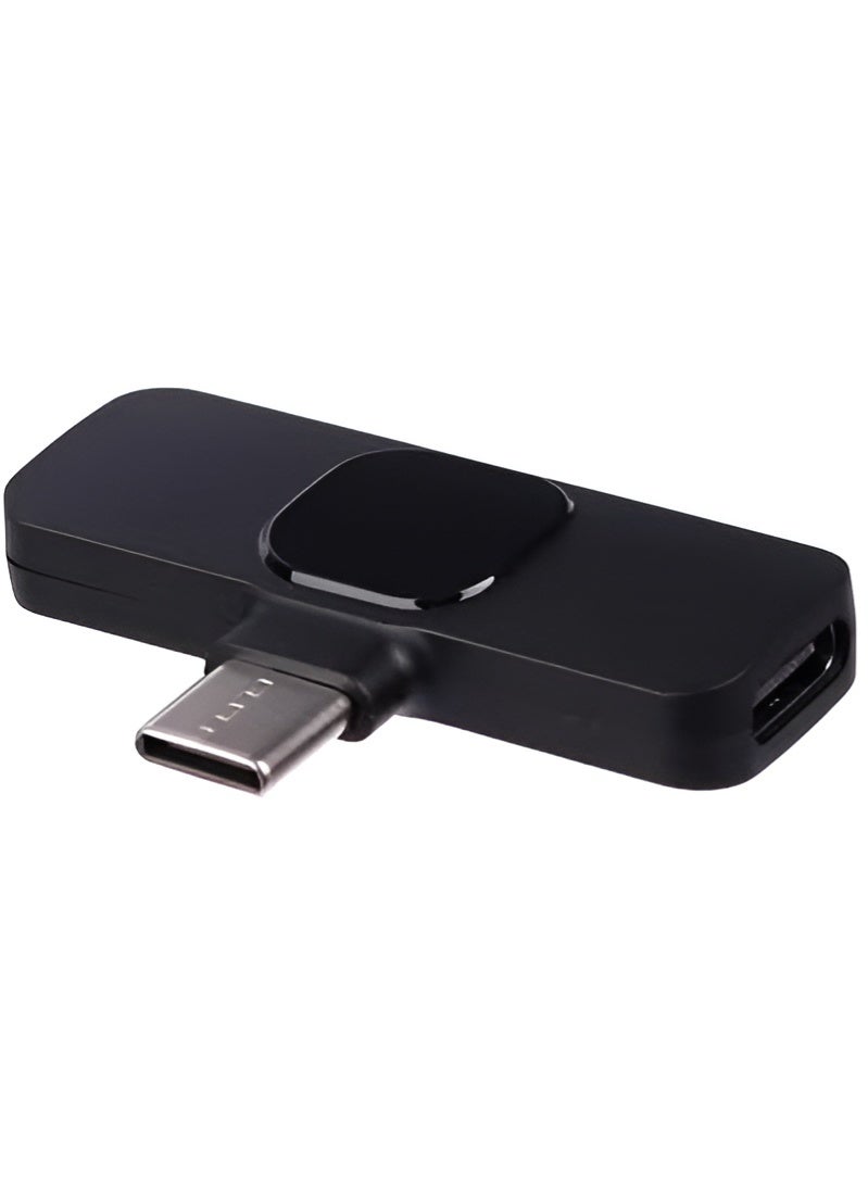 ميكروفون لاسلكي بجودة صوت عالية — يدعم التوصيل Type-C - بـمدى 20 متر-  Plug & Play — مثالي للفلوج واللايف شوز والمقابلات - لون أسود - Image 2