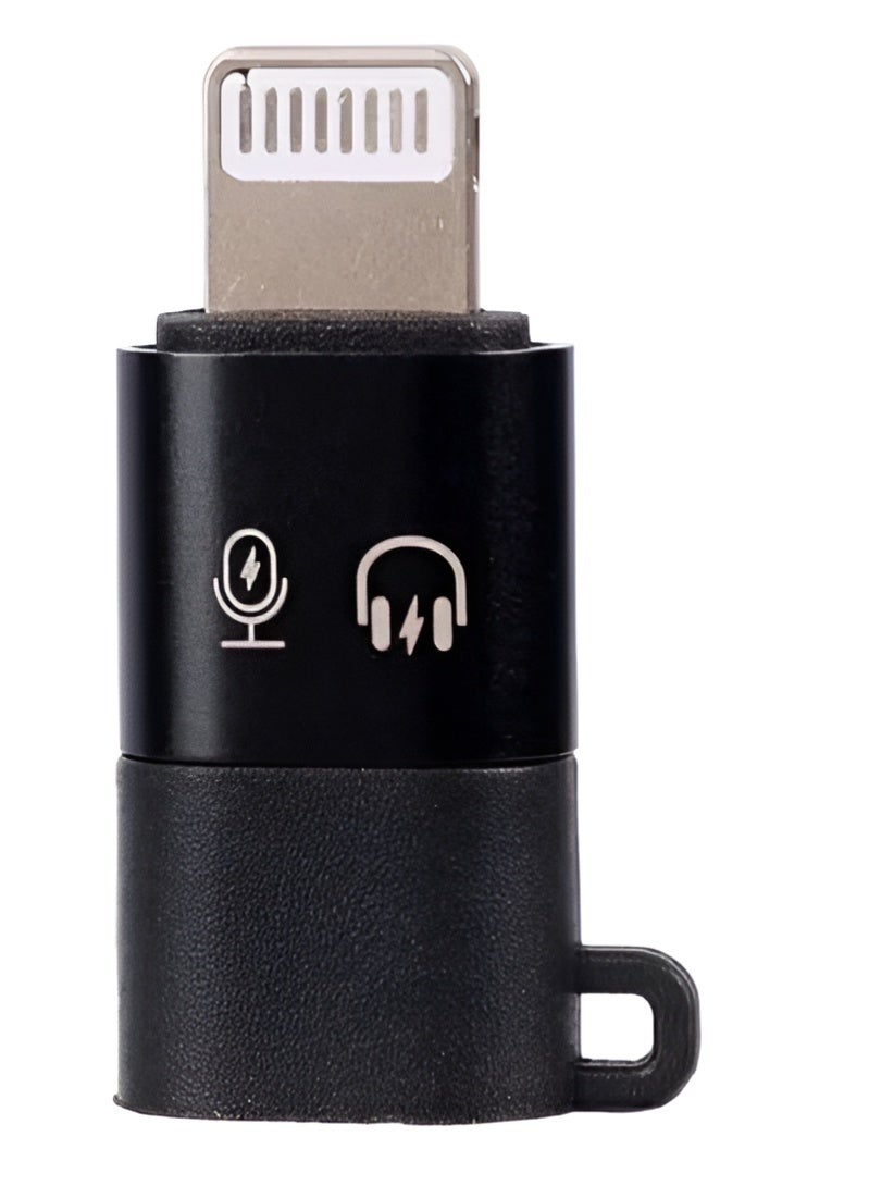 ميكروفون لاسلكي بجودة صوت عالية — يدعم التوصيل Type-C - بـمدى 20 متر-  Plug & Play — مثالي للفلوج واللايف شوز والمقابلات - لون أسود - Image 3