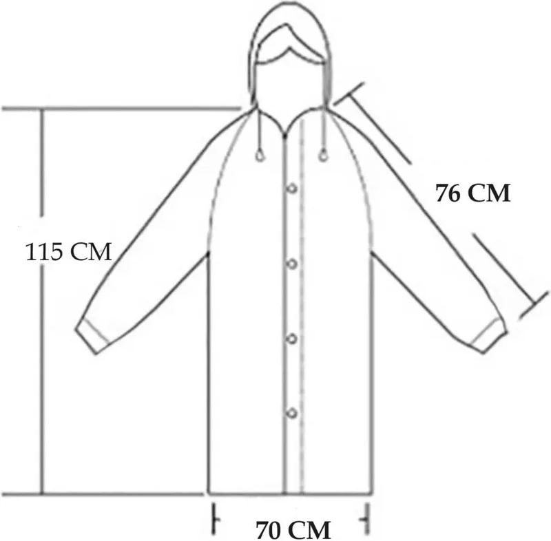 SYG Women's Men's Hooded Snap-On Waterproof Raincoat 01