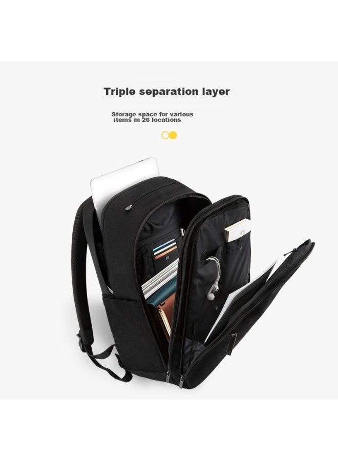 ليفل8 Level8 حقيبة ظهر رسمية للعمل، حقيبة كمبيوتر محمول كبيرة بسعة 15.6 بوصة للرجال، أسود - Image 4