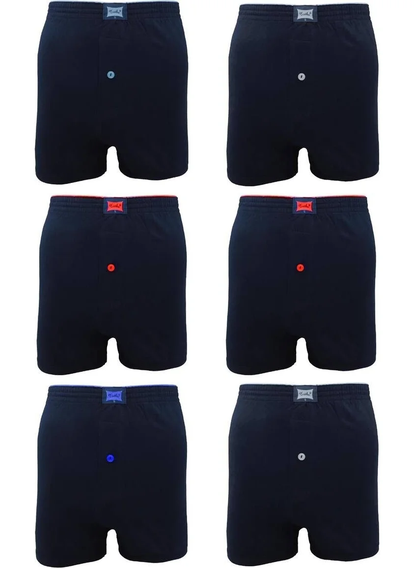 توتكو Combed Plain Boxer 117 6 Pack | Navy blue