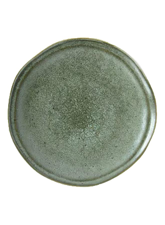 Easy Life Essential Round Shaped Easy Cleaning Stoneware Dessert Plate Green 21cm