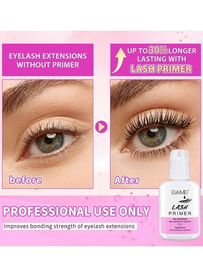 Elaimei Lash Primer For Eyelash Extension Professional Use Only Easy To Remove Proteins And Oils Enhance Adhesive Strength Of Eyelash Extensions Pre Treatment For Lash Enhancer Primer - Image 5