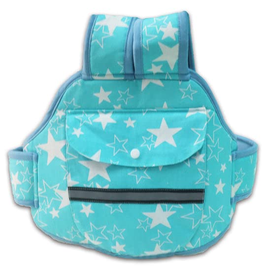Kradyl Kroft Scooter Safety Belt | Two Wheeler Child Safety Seat Belt (Blue Star), 1 Count - Image 1