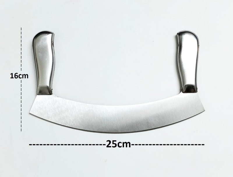 LDG WARE Stainless Steel Double Handle Pizza Cutter Professional Sharp Blade for Mincing & Slicing Pizza Garlic Bread Sandwich Fruits Vegetables - Image 2