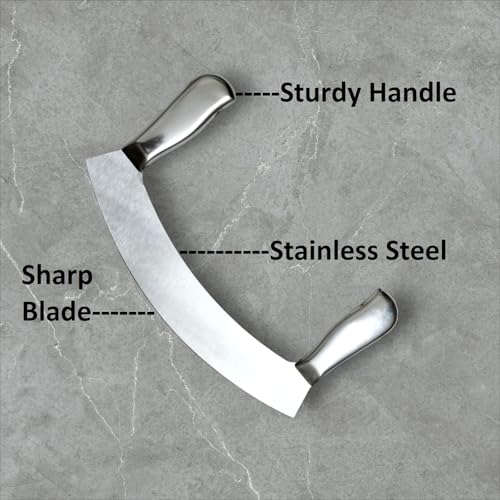 LDG WARE Stainless Steel Double Handle Pizza Cutter Professional Sharp Blade for Mincing & Slicing Pizza Garlic Bread Sandwich Fruits Vegetables - Image 5