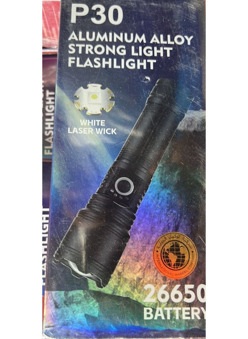 LED Flashlight  Super Bright Flashlight, Zoomable, Rechargeable Flashlight With 4 Modes,, Powerful Handheld Flashlight - Image 1