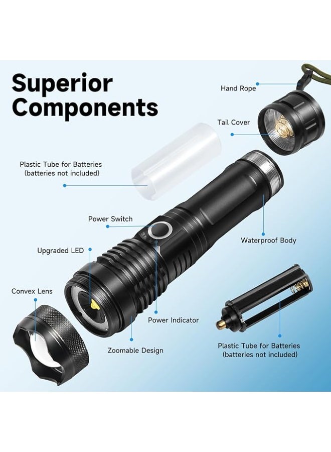 LED Flashlight  Super Bright Flashlight, Zoomable, Rechargeable Flashlight With 4 Modes,, Powerful Handheld Flashlight - Image 2