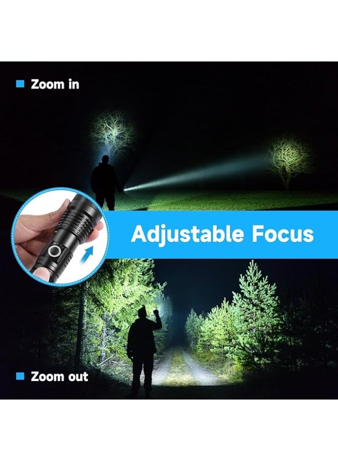 LED Flashlight  Super Bright Flashlight, Zoomable, Rechargeable Flashlight With 4 Modes,, Powerful Handheld Flashlight - Image 5