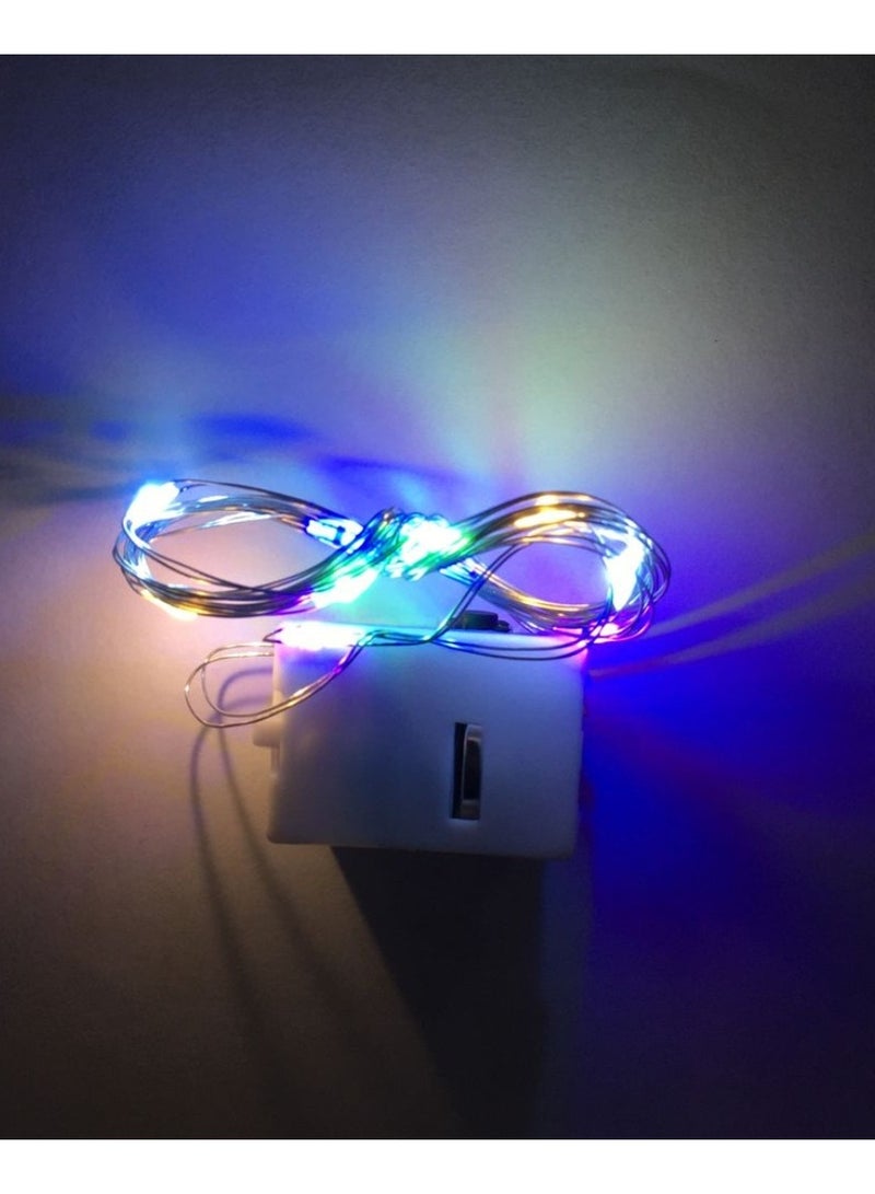 أضواء LED متعددة الألوان للزينة - تعمل بالبطارية  - Image 4