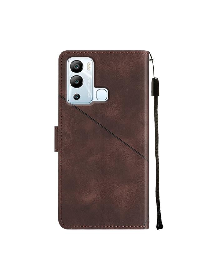 اس-توب جراب لهاتف Infinix Hot 12i X665 مصنوع من الجلد المنقوش بملمس الجلد - Image 3