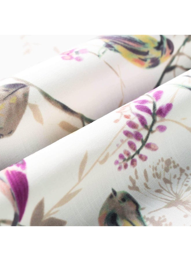 VOGOL Printed Bedroom Curtains Window Grommet Panels Floral Room Darkening DrapesCurtain for Living Room and Balcony W52x L96 inch One Panel Purple - Image 5