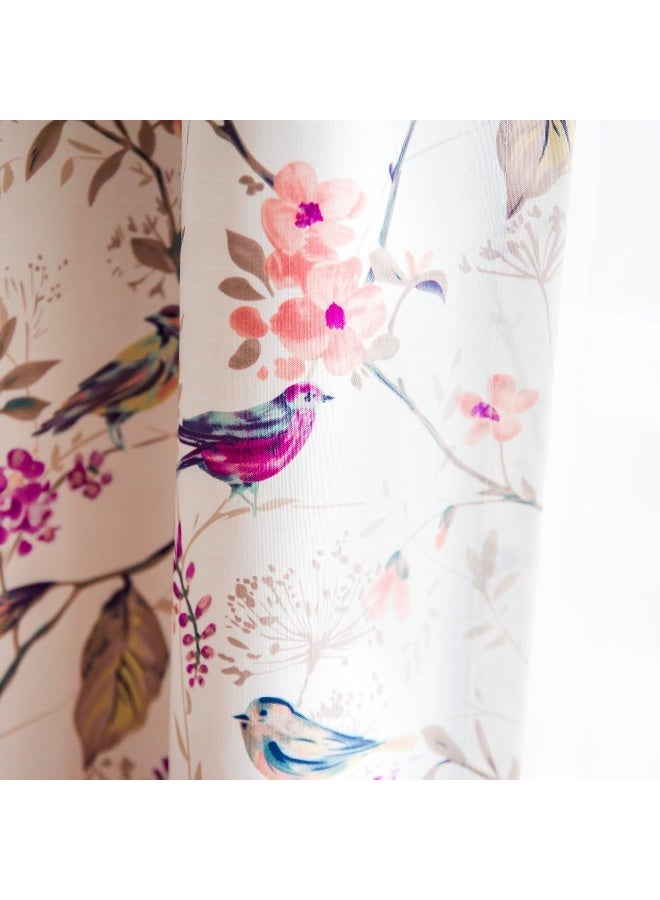 VOGOL Printed Bedroom Curtains Window Grommet Panels Floral Room Darkening DrapesCurtain for Living Room and Balcony W52x L96 inch One Panel Purple - Image 4