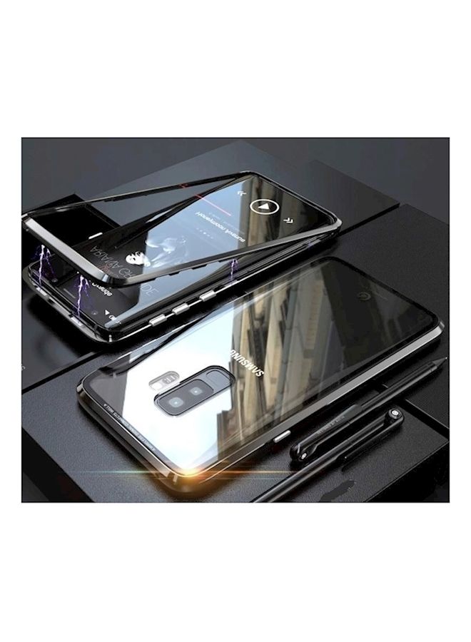 NIBEMINENT Magnetic Tempered Glass Case Cover For Samsung Galaxy Note 9 Clear/Black - Image 1